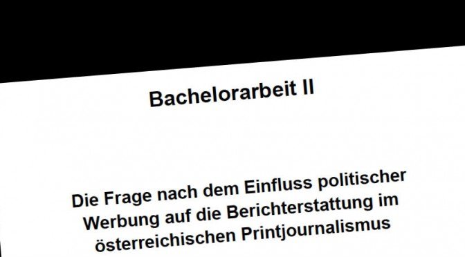 Einfluss politischer Werbung auf Journalismus